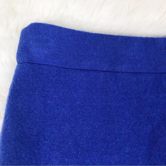 J CREW 100% Wool No‎ 2 Pencil Skirt Royal Blue Knee Length Fitted Lined Size 4 - Picture 5 of 14